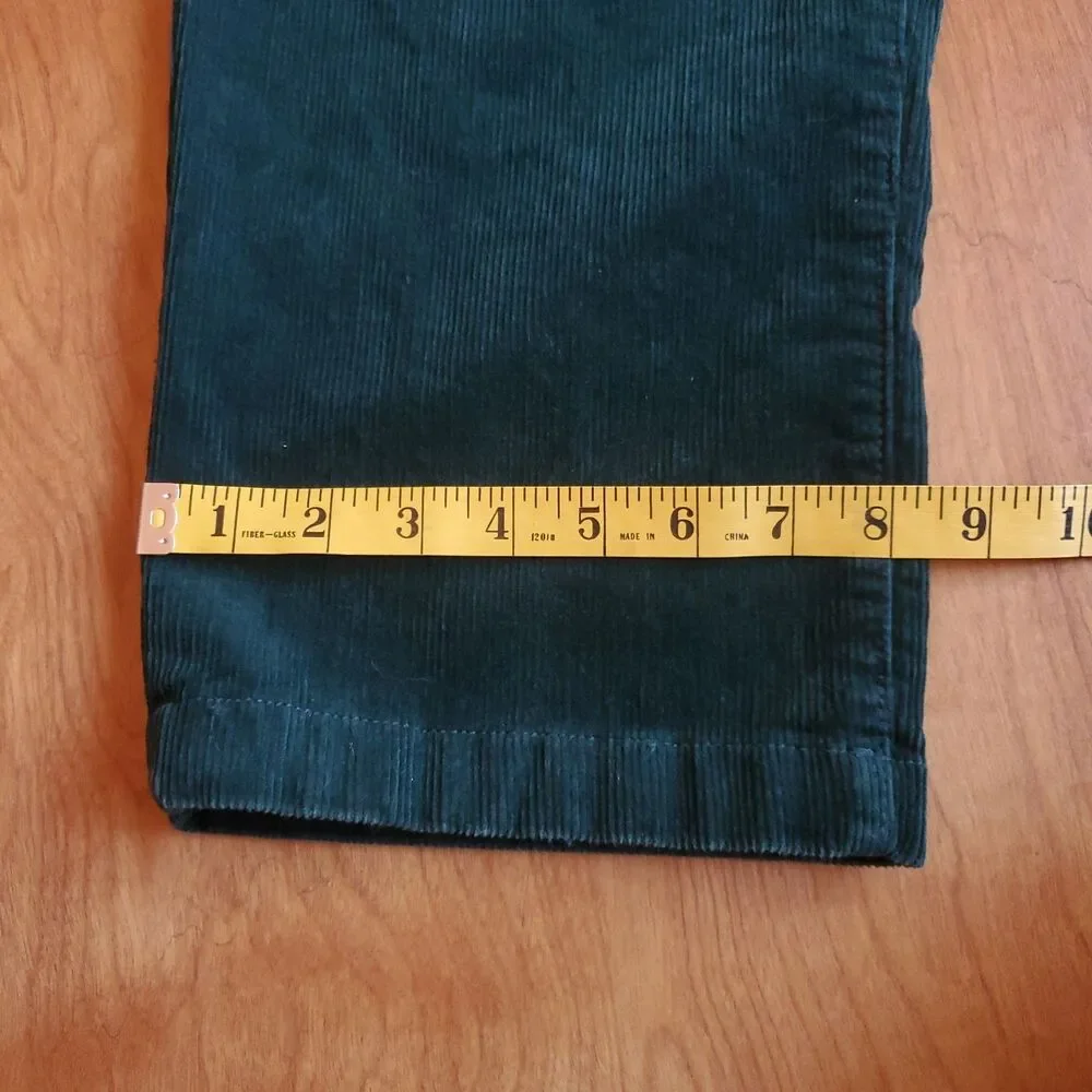 IZOD Corduroy Pants 35 x 28 (36x29 Label) Green Straight Leg Casual Chino Preppy - Picture 11 of 11
